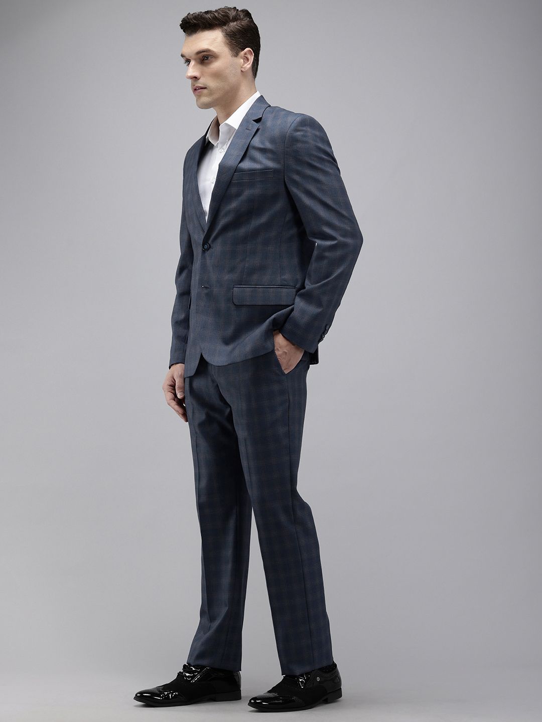 Park Avenue Checked Single Breasted Formal Blazer and Trouser