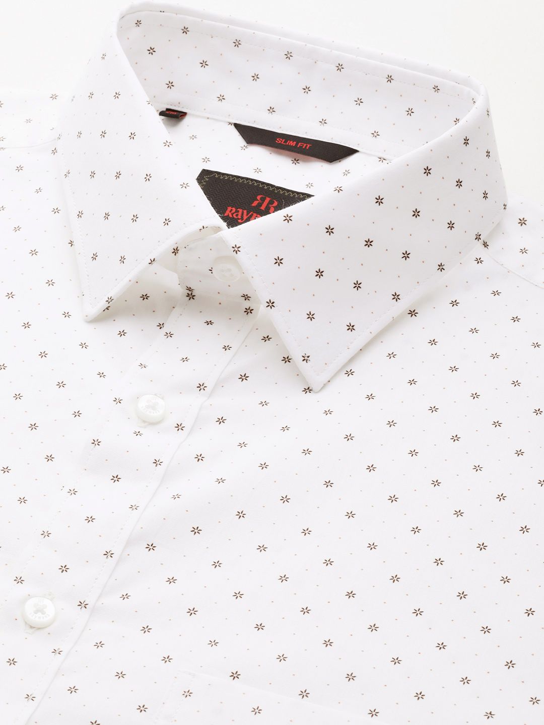 Raymond Men Printed Organic Cotton Slim Fit Opaque Formal Shirt