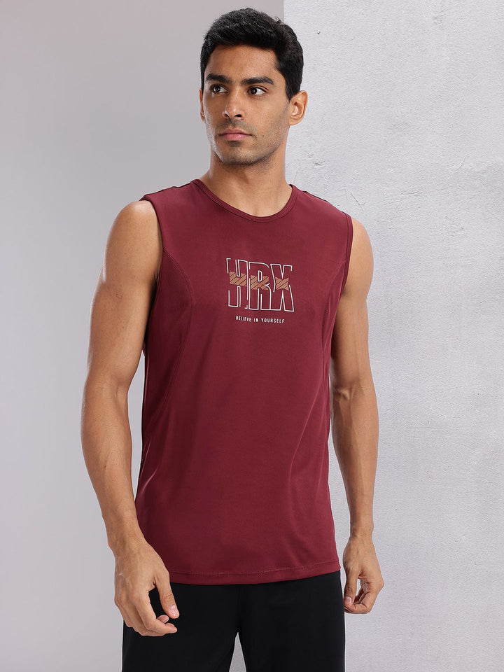 HRX by Hrithik Roshan Men Printed Rapid-Dry Training T-shirt