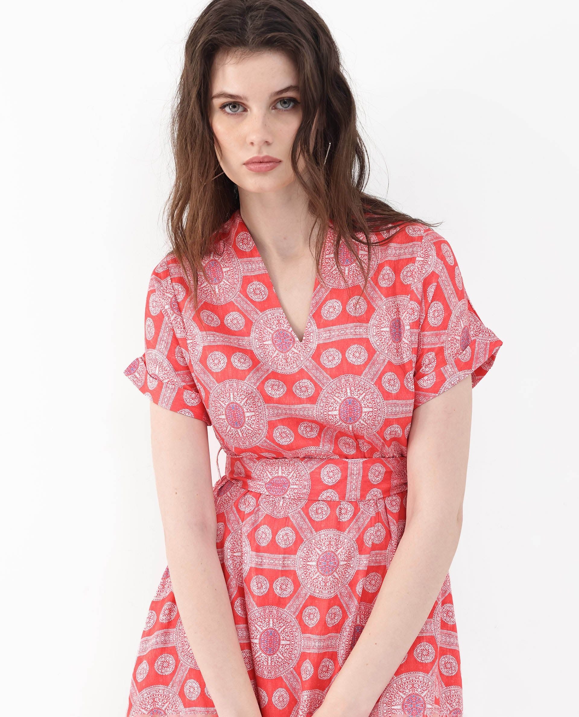 RAREISM Floral Print Fit & Flare Midi Dress