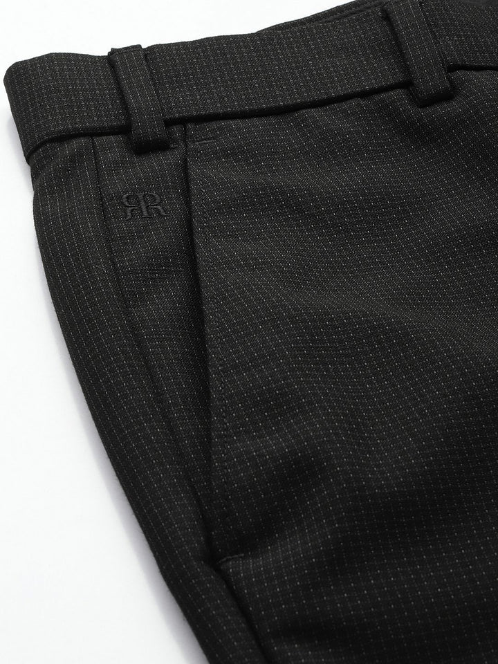 Raymond Men Checked Slim Fit Formal Trousers
