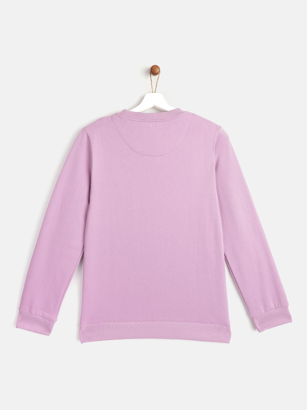 YK Girls Purple & Black Tiger Printed Sweatshirt