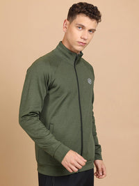 HIGHLANDER Mock Collar Front-Open Sweatshirt