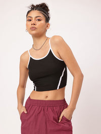 DressBerry Street-Style Core Ribbed Cami Crop Top