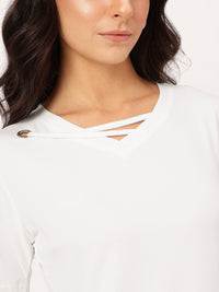DressBerry Minimalist Muse Ring & Strap Detail Regular Top
