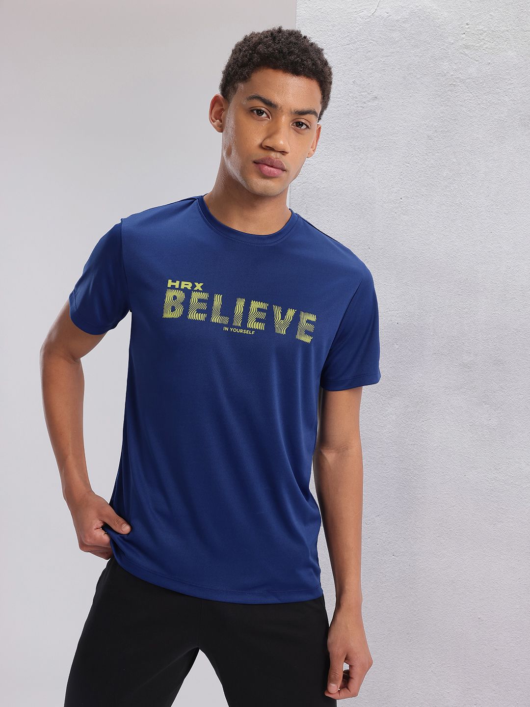 HRX by Hrithik Roshan Men Typography Printed Training T-shirt
