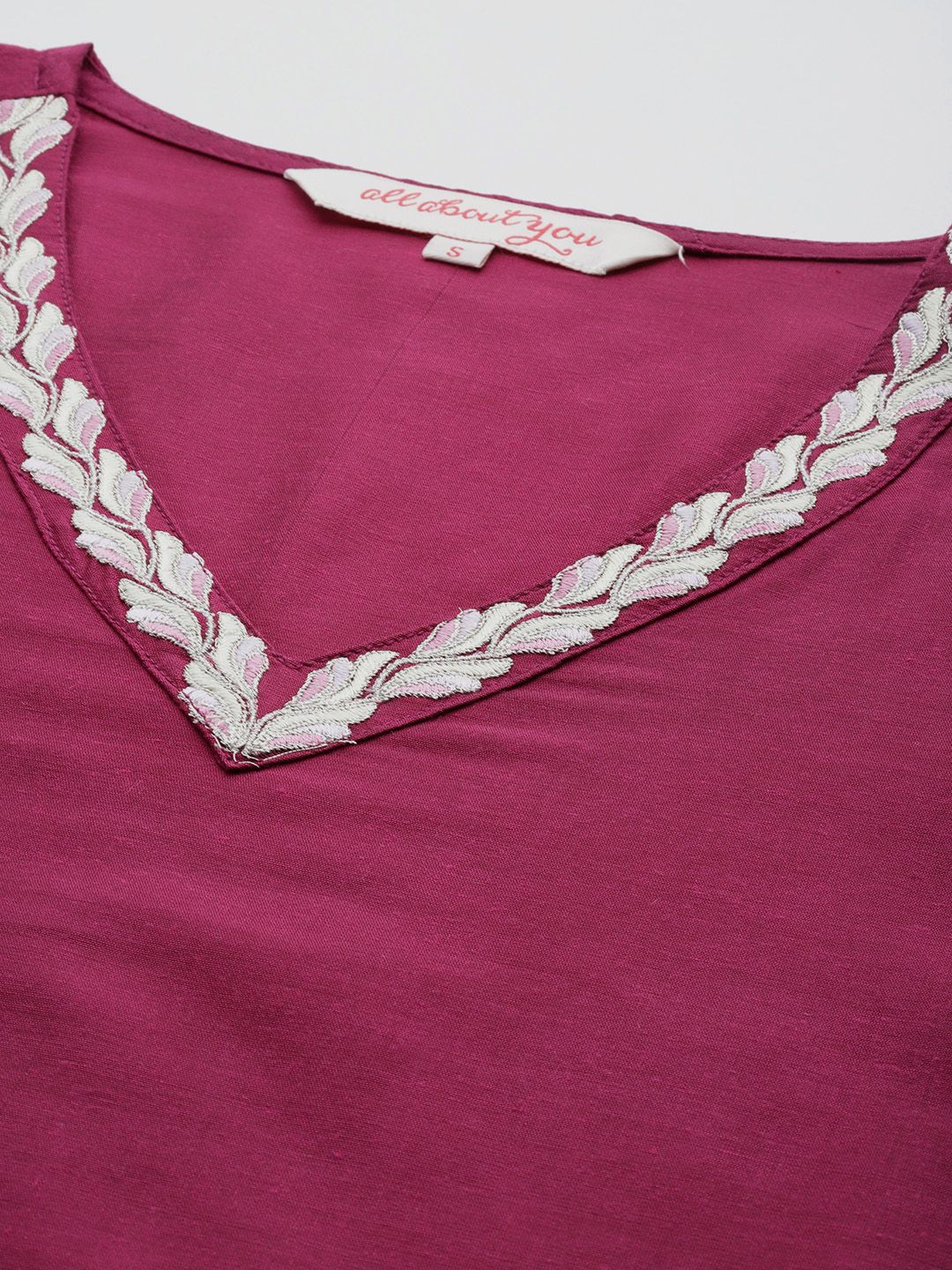 all about you Women Pink Regular Kurta with Trousers & With Dupatta