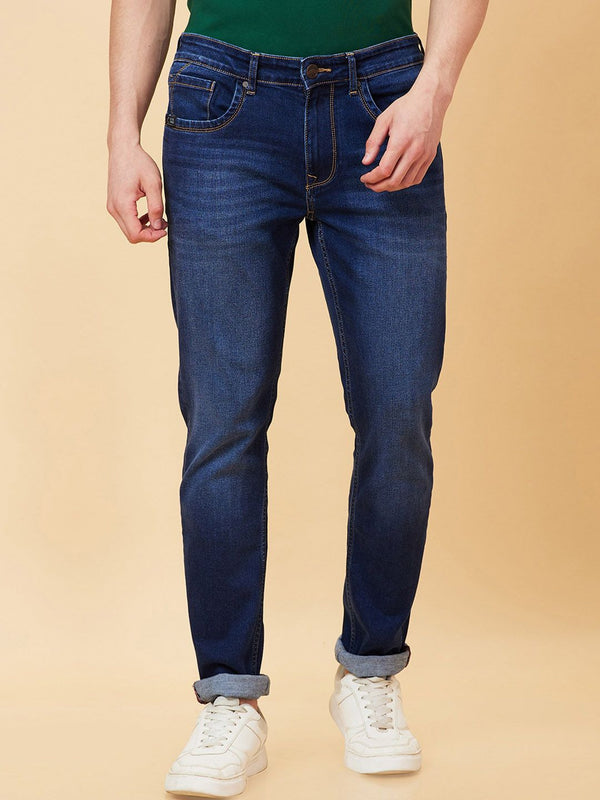 Being Human Men Slim Fit Mid Rise Clean Look Light Fade Jeans