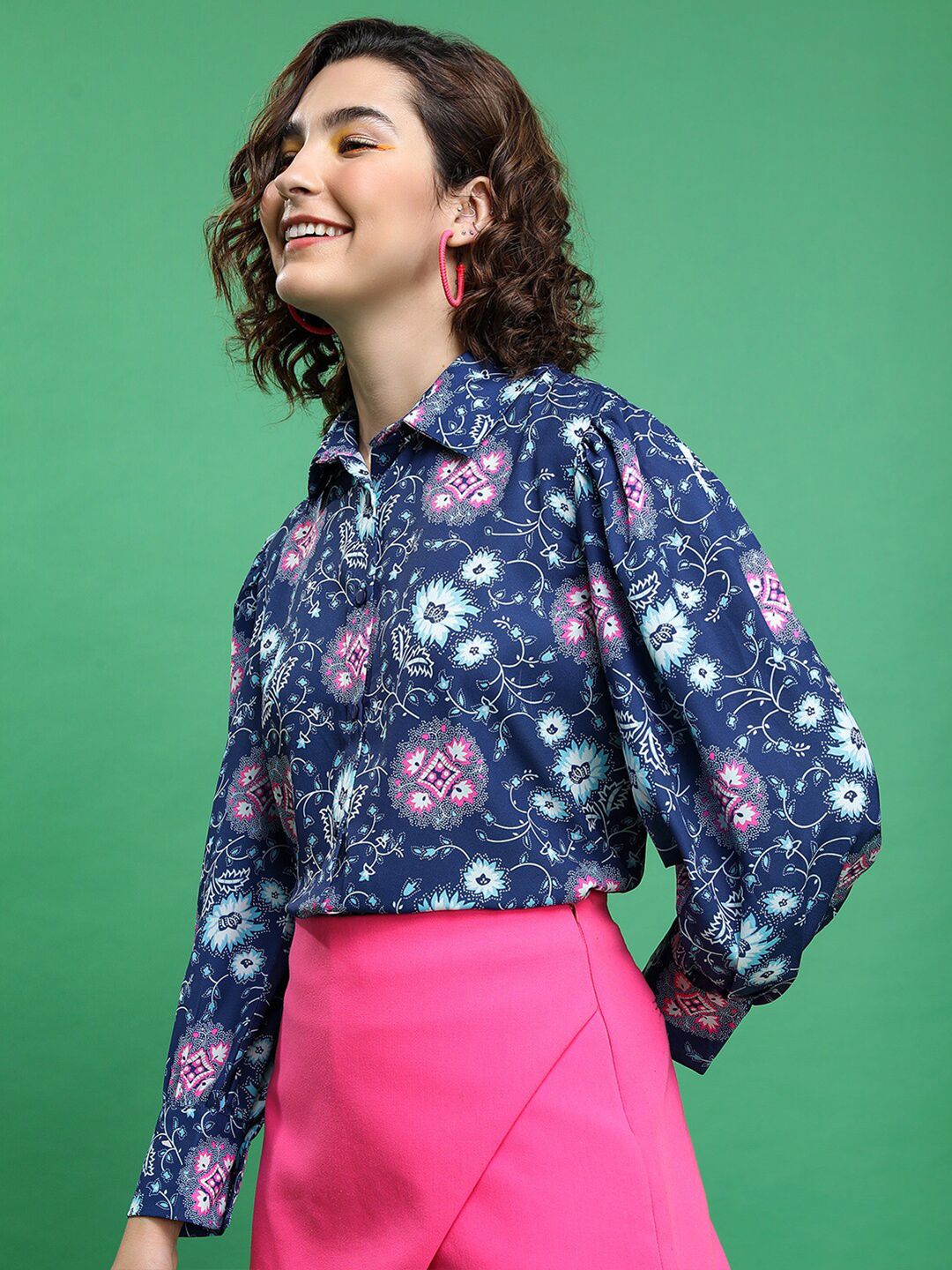 Tokyo Talkies Floral Printed Casual Shirt