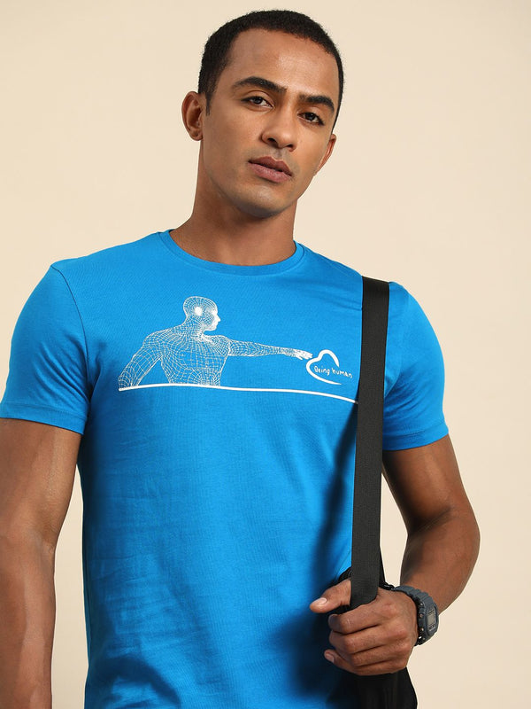 Being Human Round Neck Printed Pure Cotton T-shirt