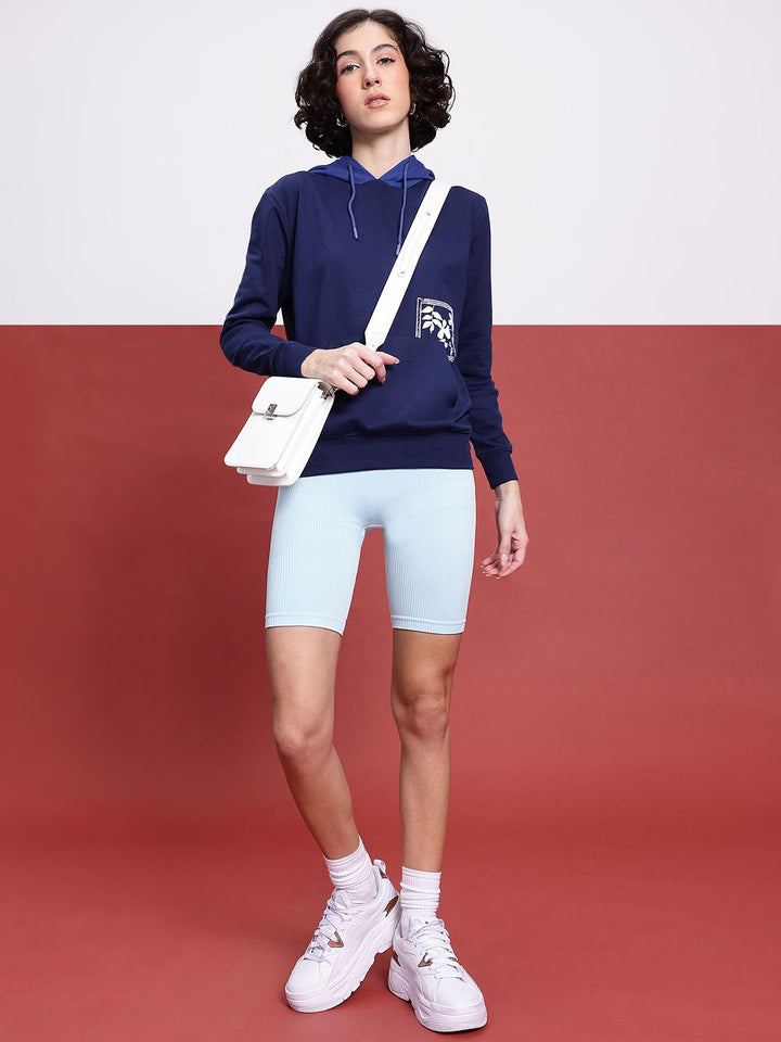 DressBerry Indie Print Contrast Hood Sweatshirt