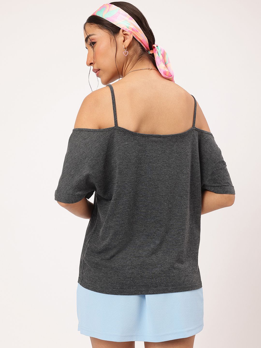 DressBerry Effortless Ease Cold-Shoulder Edition Top