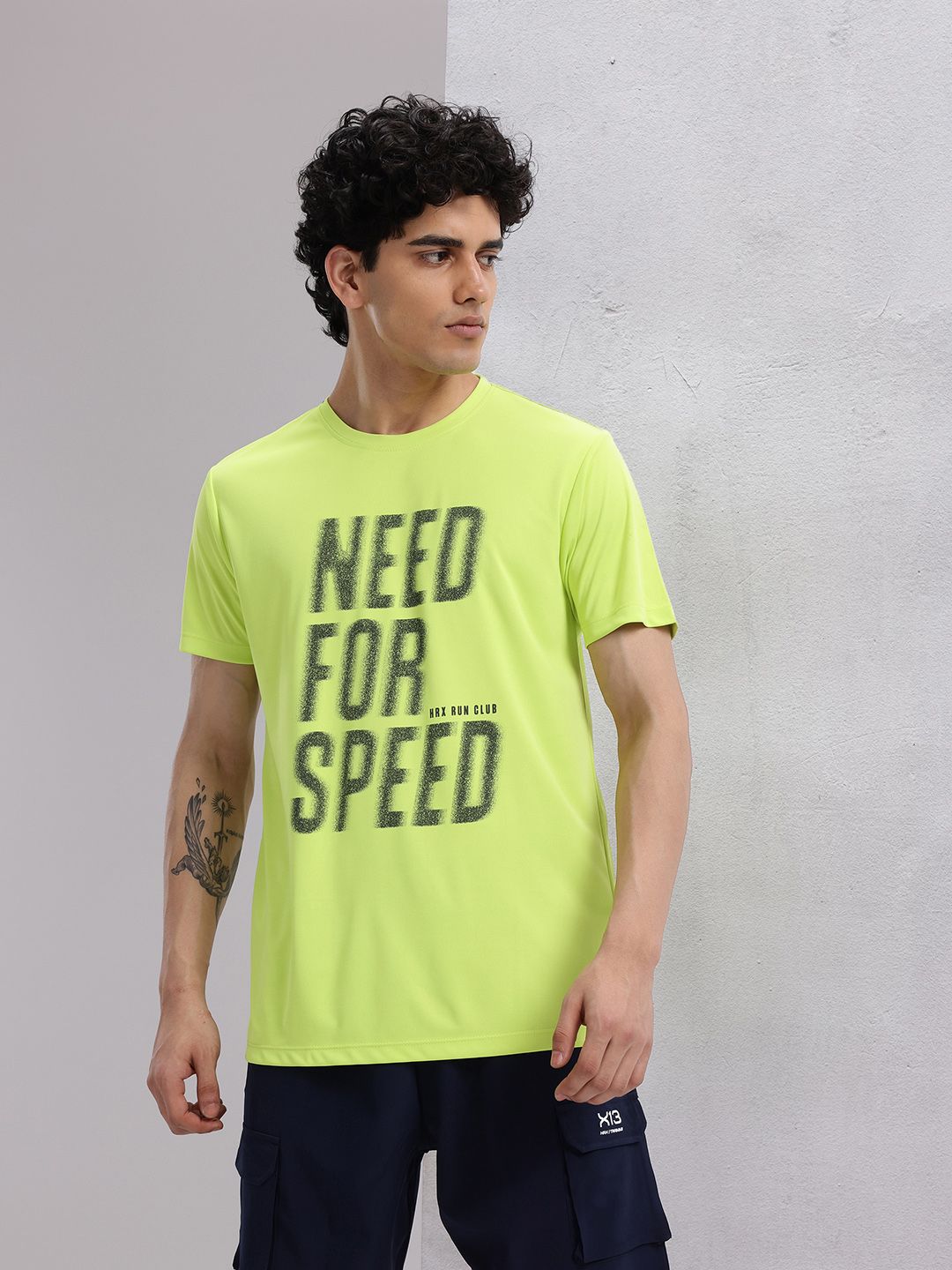 HRX by Hrithik Roshan Rapid-Dry Typography Print Running T-shirt