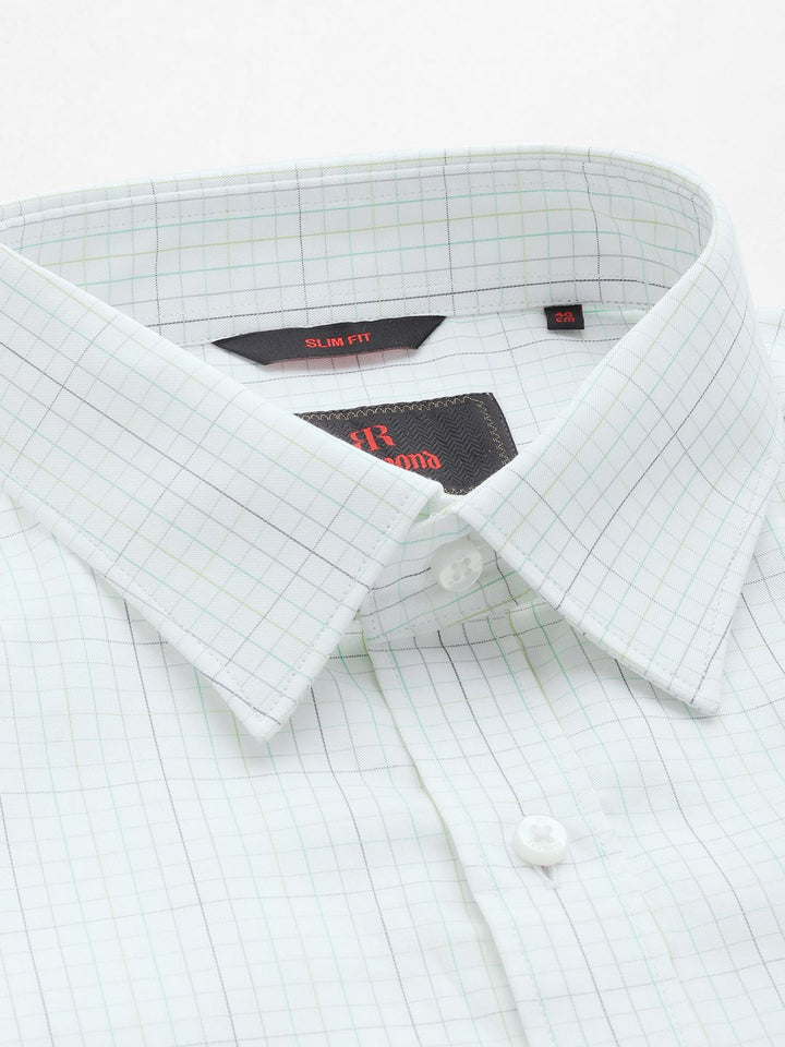 Raymond Slim Fit Checked Pure Cotton Formal Shirt