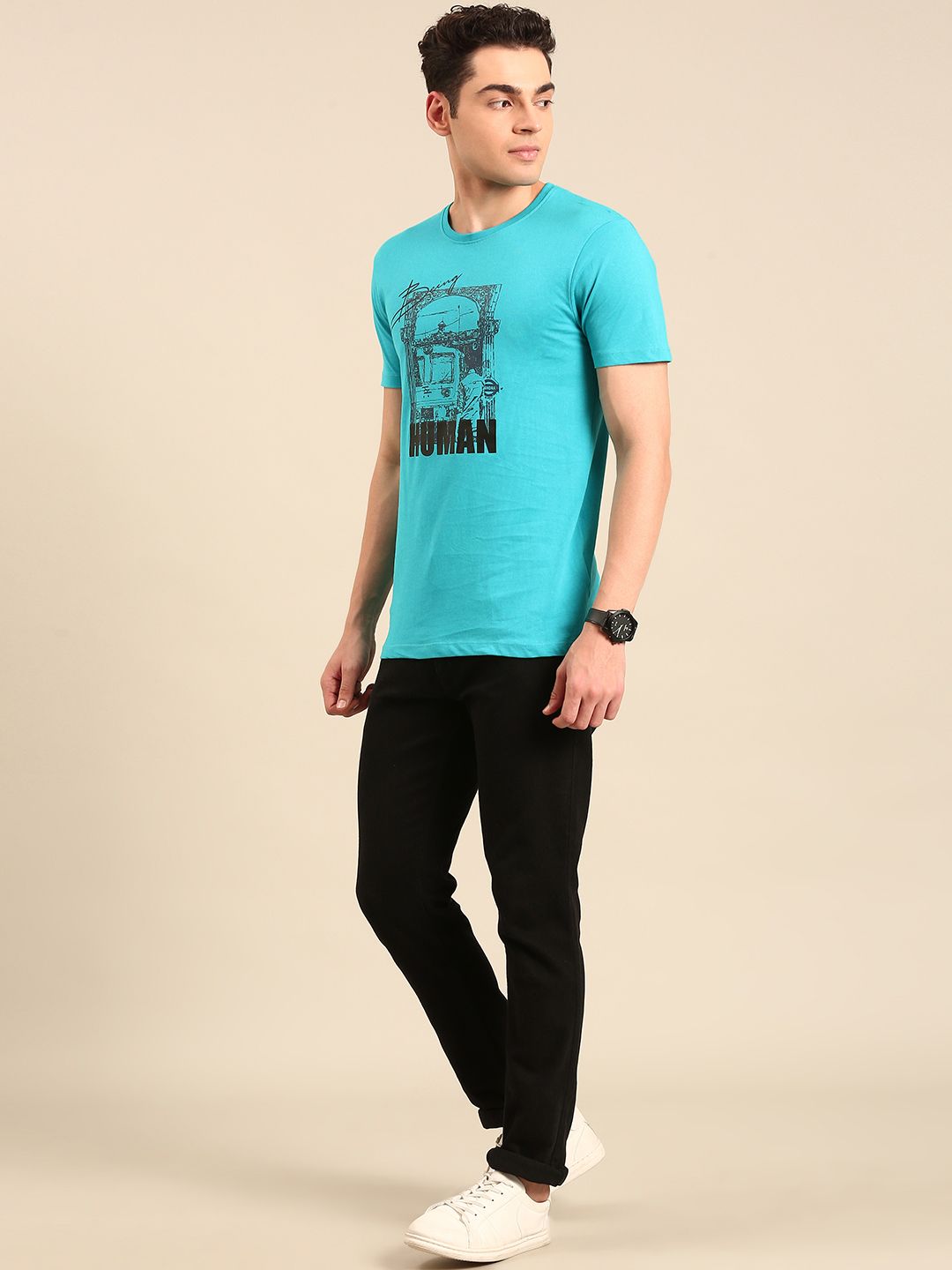 Being Human Printed Pure Cotton T-shirt