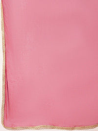 Indo Era Ethnic Motifs Embroidered Zari Straight Kurta With Trousers & Dupatta