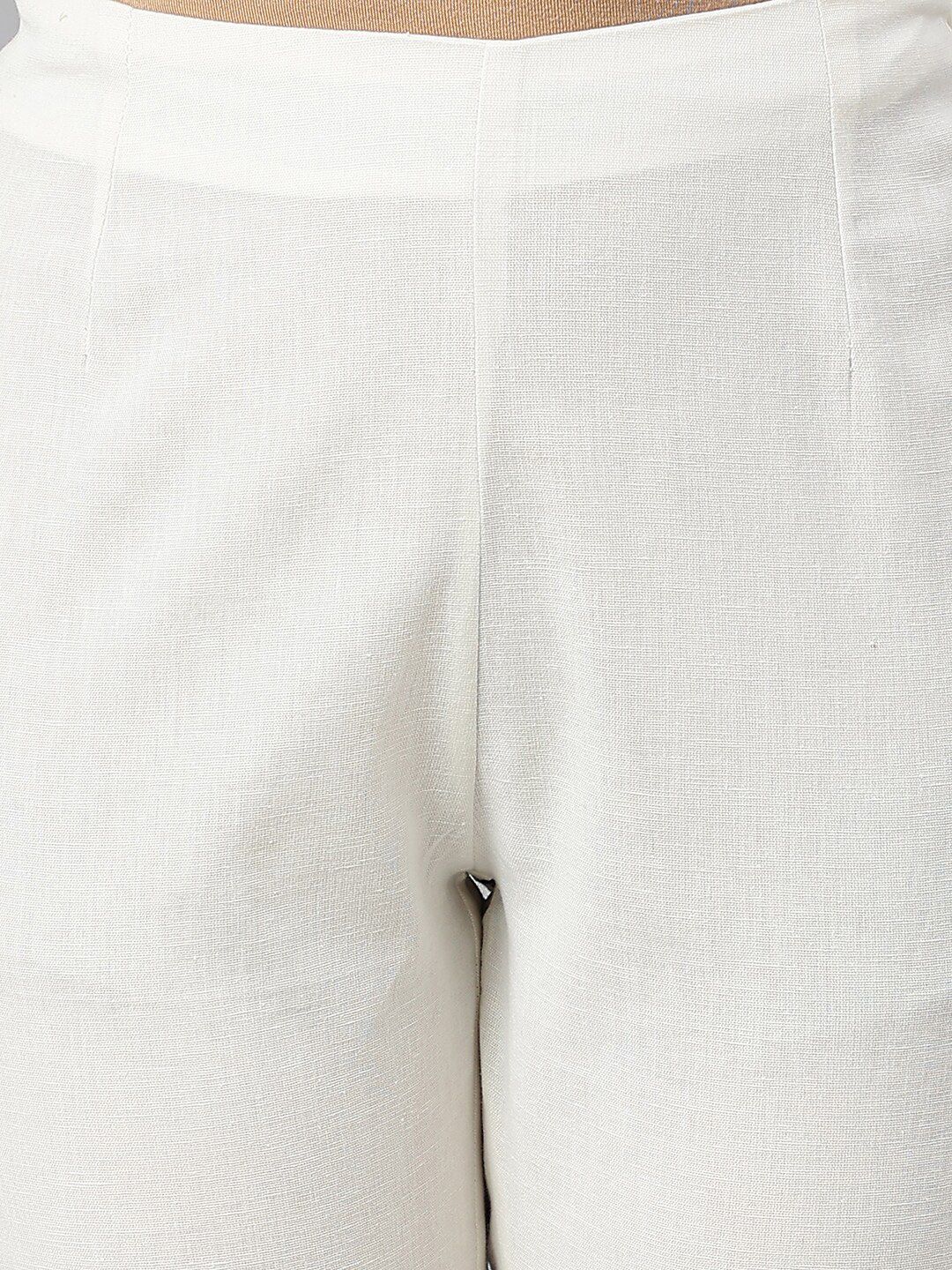 W Women Lace Detailed Slim Fit Cotton Trousers