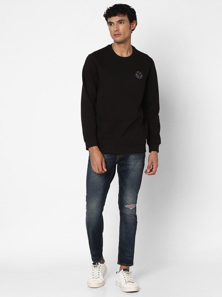 SPYKAR Round Neck Cotton Sweatshirt