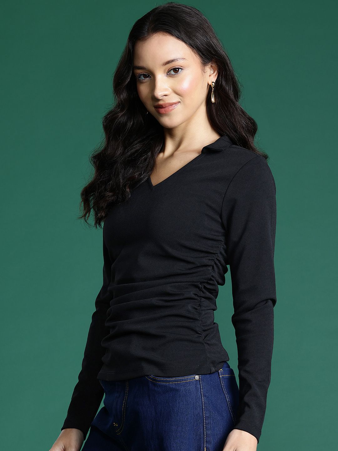 DressBerry Ruched Sides Top