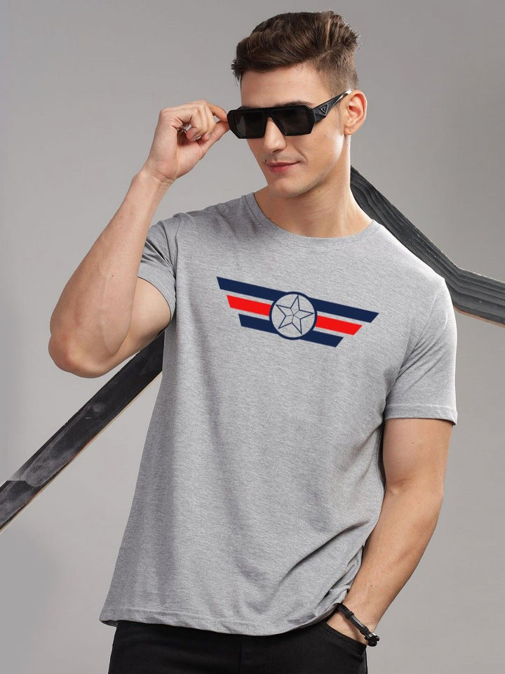 ADRO Men Printed Applique T-shirt