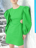 DressBerry Dare To Bare Power Shoulders Cut-Out Sheath Mini Dress