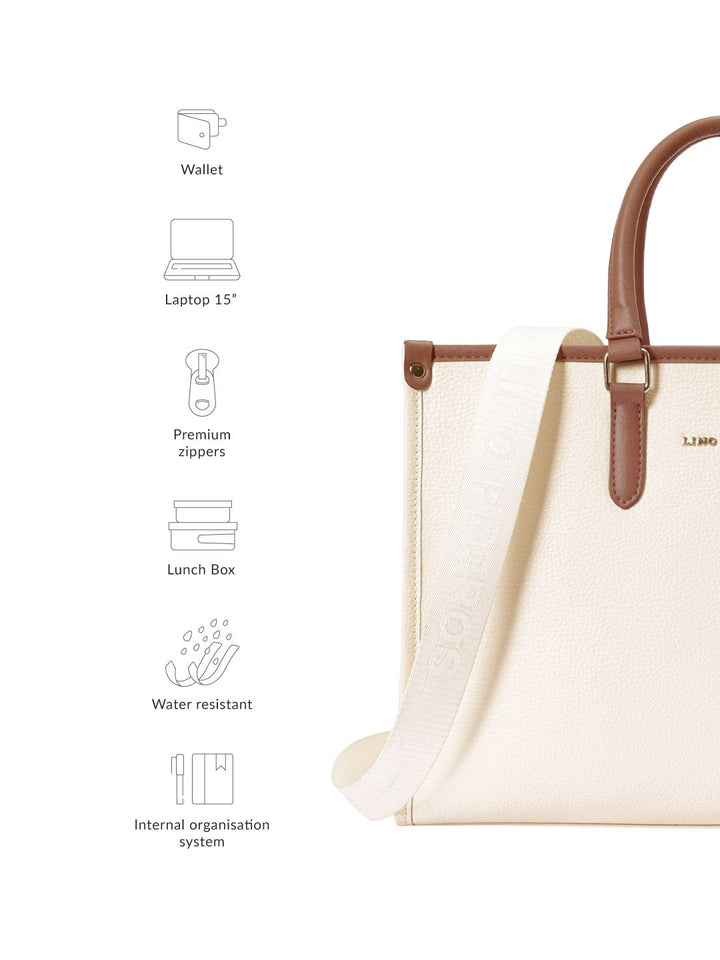 Lino Perros Textured Structured Shoulder Bag With Detachable Strap