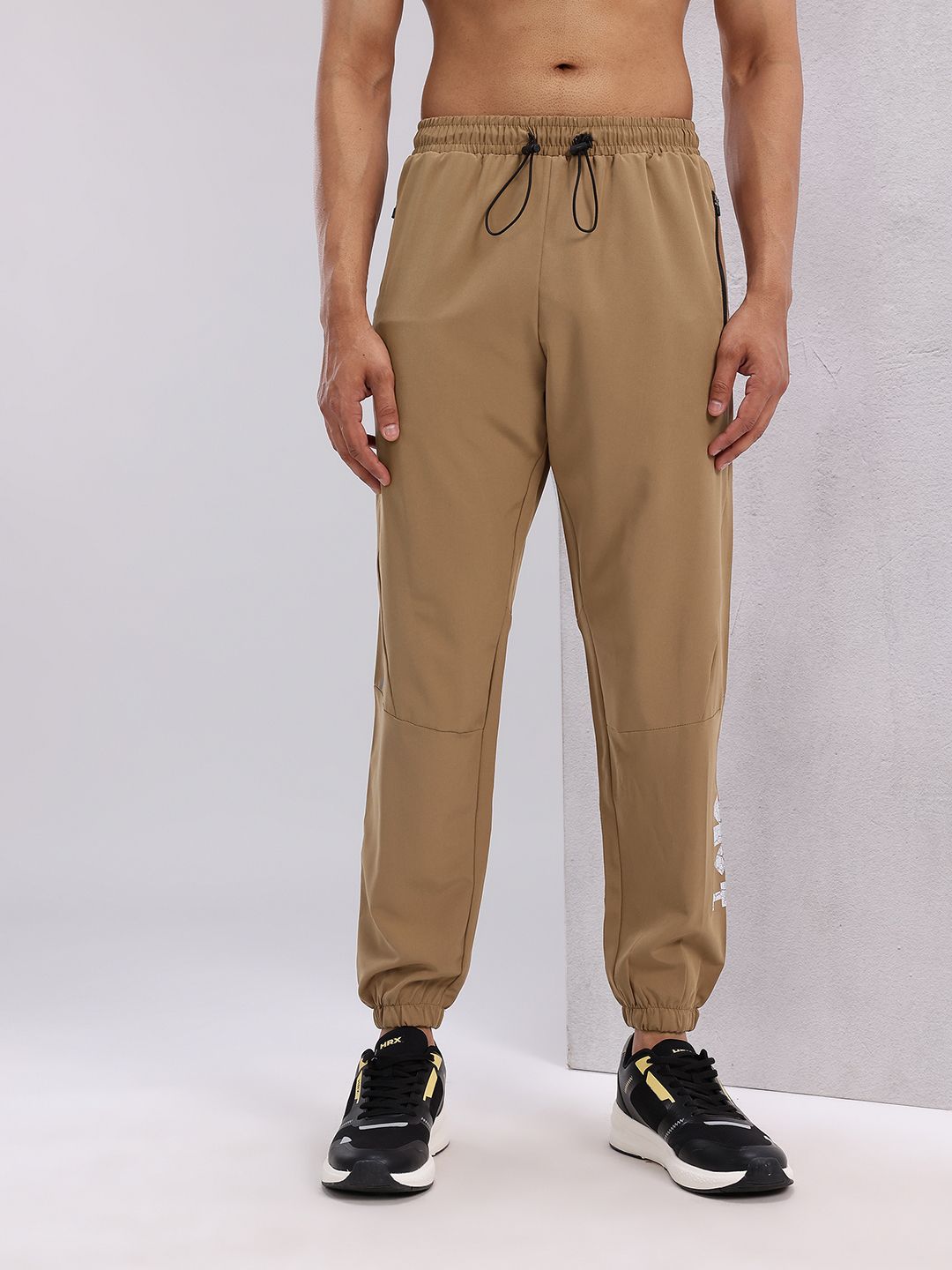 HRX by Hrithik Roshan Men Brand Logo Print Mid-Rise Training Joggers