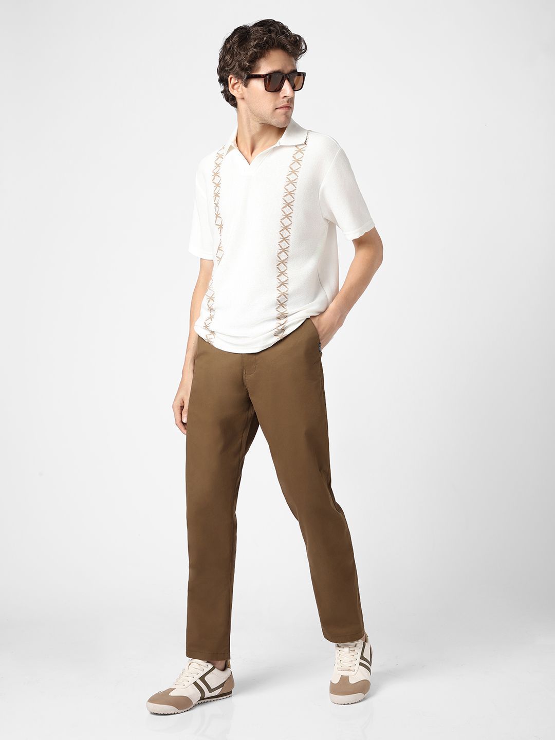 Urbano Fashion Men's Cotton Regular Fit Casual Chinos Trousers Stretch