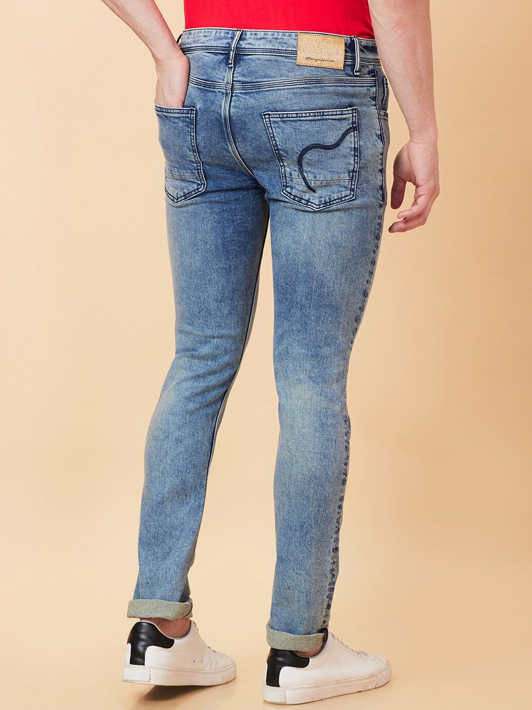 Being Human Men Slim Fit Heavy Fade Clean Look Stretchable Jeans