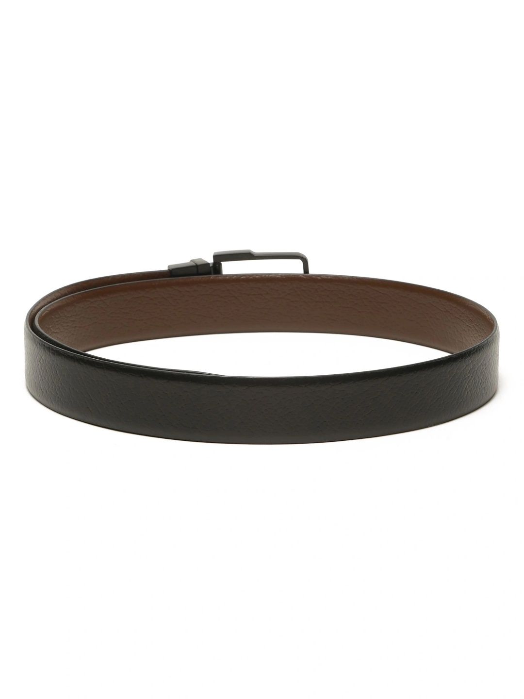 Teakwood Leathers Men Textured Leather Reversible Belt