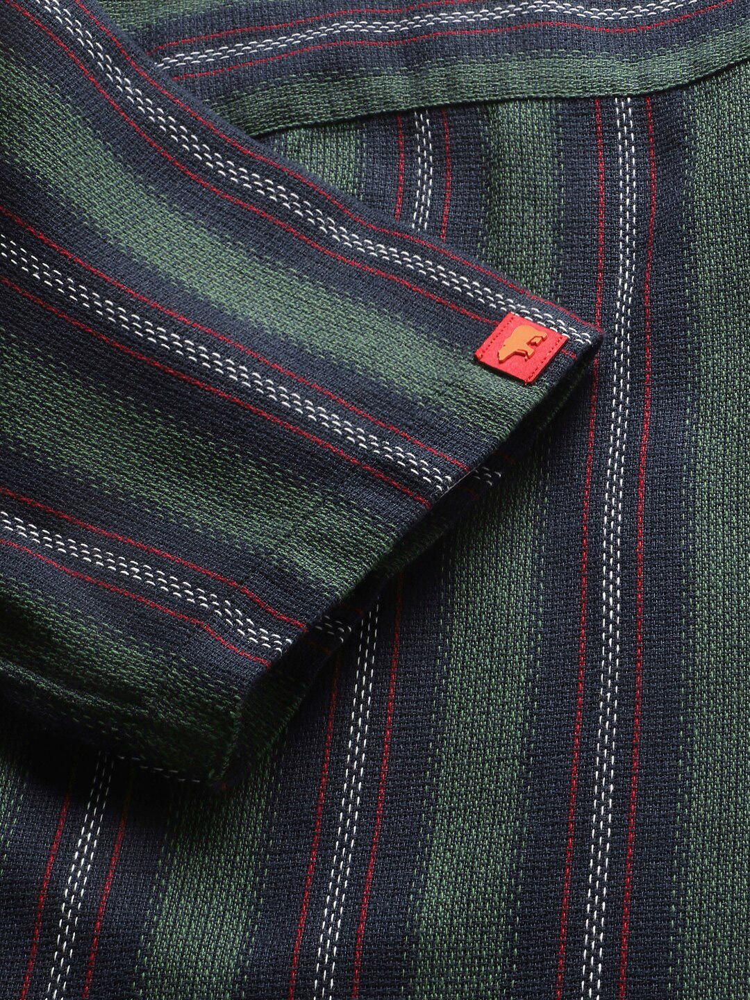 THE BEAR HOUSE Opaque Striped Cotton Casual Shirt