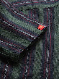 THE BEAR HOUSE Opaque Striped Cotton Casual Shirt