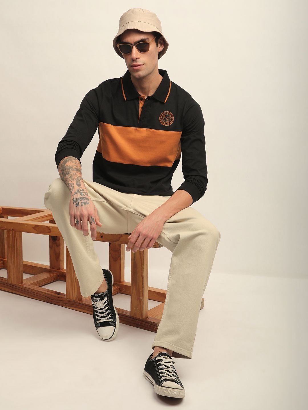 DILLINGER Men Long Sleeve Regular Fit Polo Tshirt