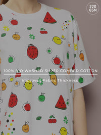 DILLINGER Printed Oversized Pure Cotton T-shirt