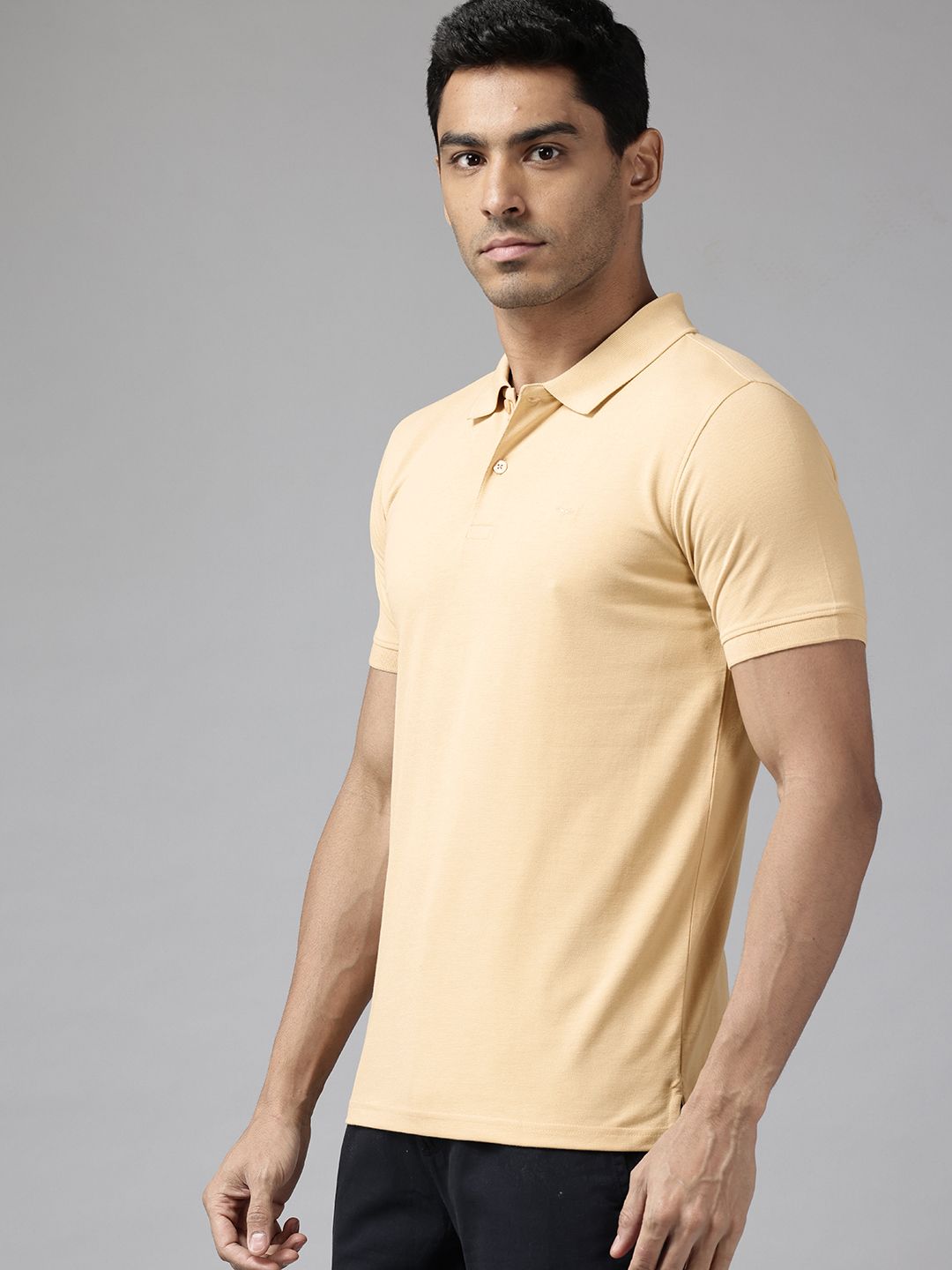 Park Avenue Solid Polo Collar T-shirt