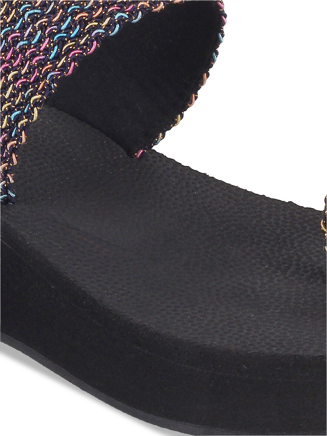 Metro Textured One Toe Flatform Heels