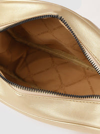 Lino Perros Women Gold-Toned Quilted Sling Bag