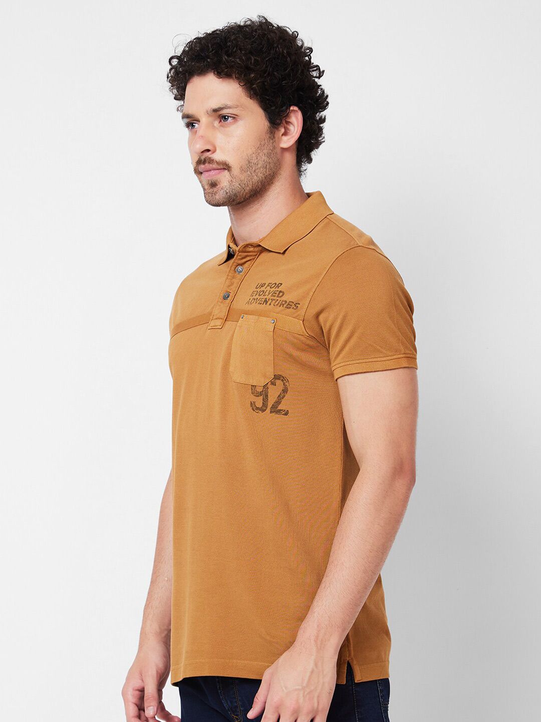 SPYKAR Polo Collar Cotton Slim Fit T-shirt