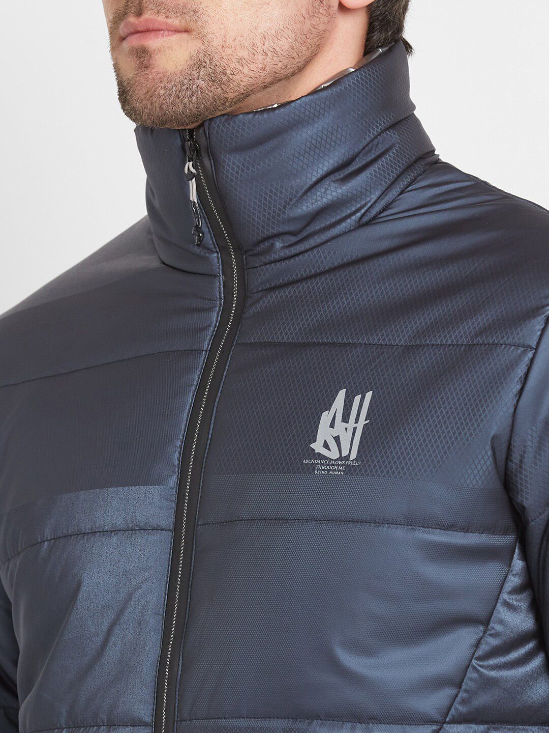 Being Human Stand Collar Padded Jacket