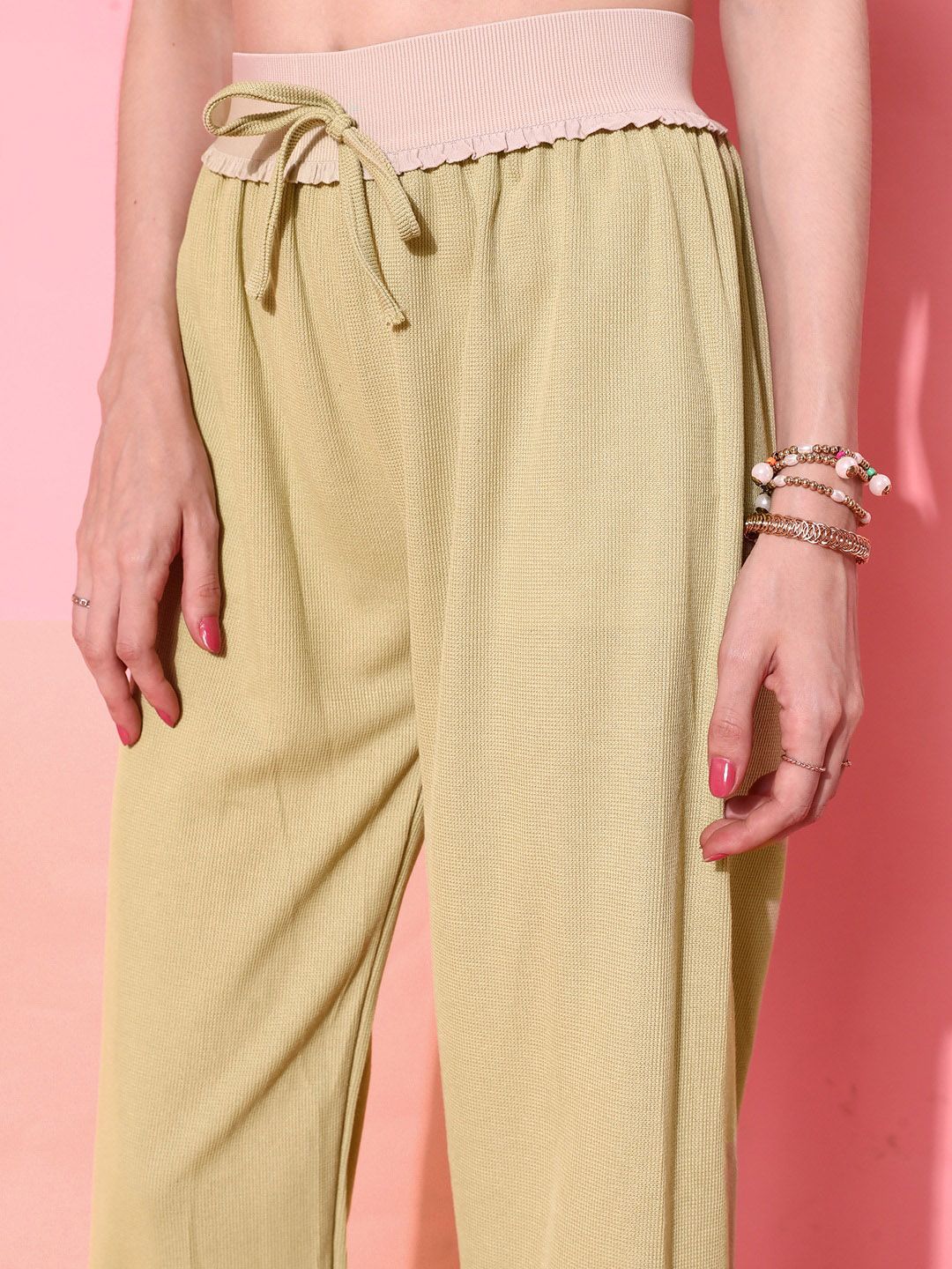 STREET 9 BASICS Women Beige Solid Trousers