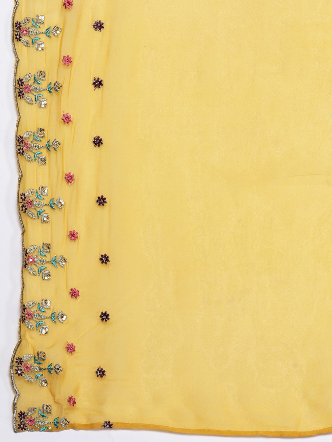 Indo Era Women Floral Embroidered Regular Thread Work Kurta with Trousers & Dupatta