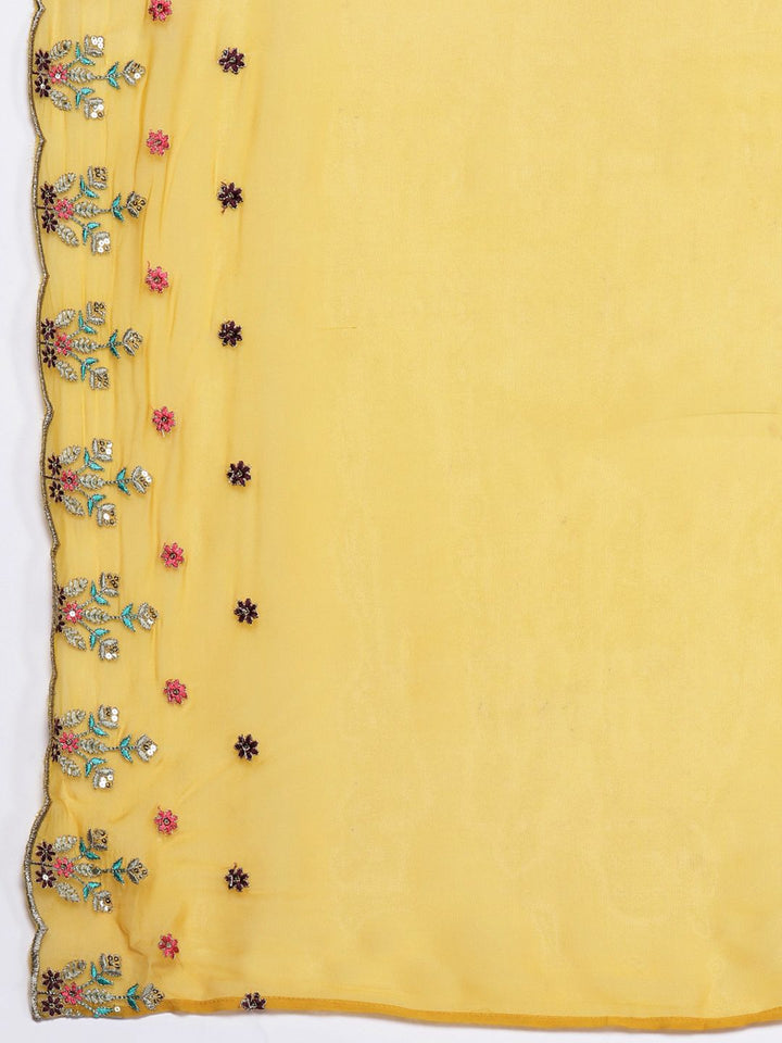 Indo Era Women Floral Embroidered Regular Thread Work Kurta with Trousers & Dupatta