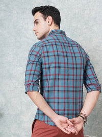 The Indian Garage Co Men Checked Cotton Casual Shirt