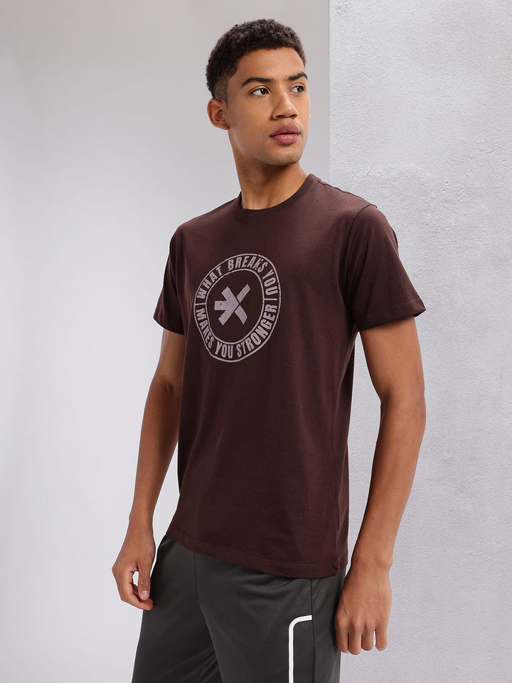HRX by Hrithik Roshan Brand Logo & Typography Printed Training T-shirt