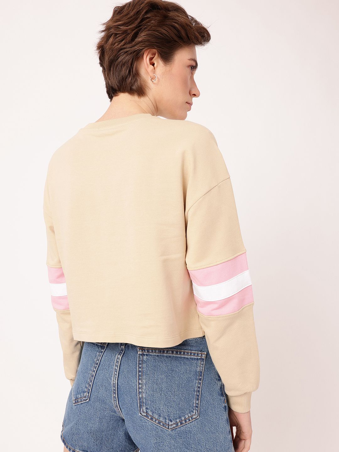 DressBerry Printed Cotton Terry Relaxed Fit Sweatshirt
