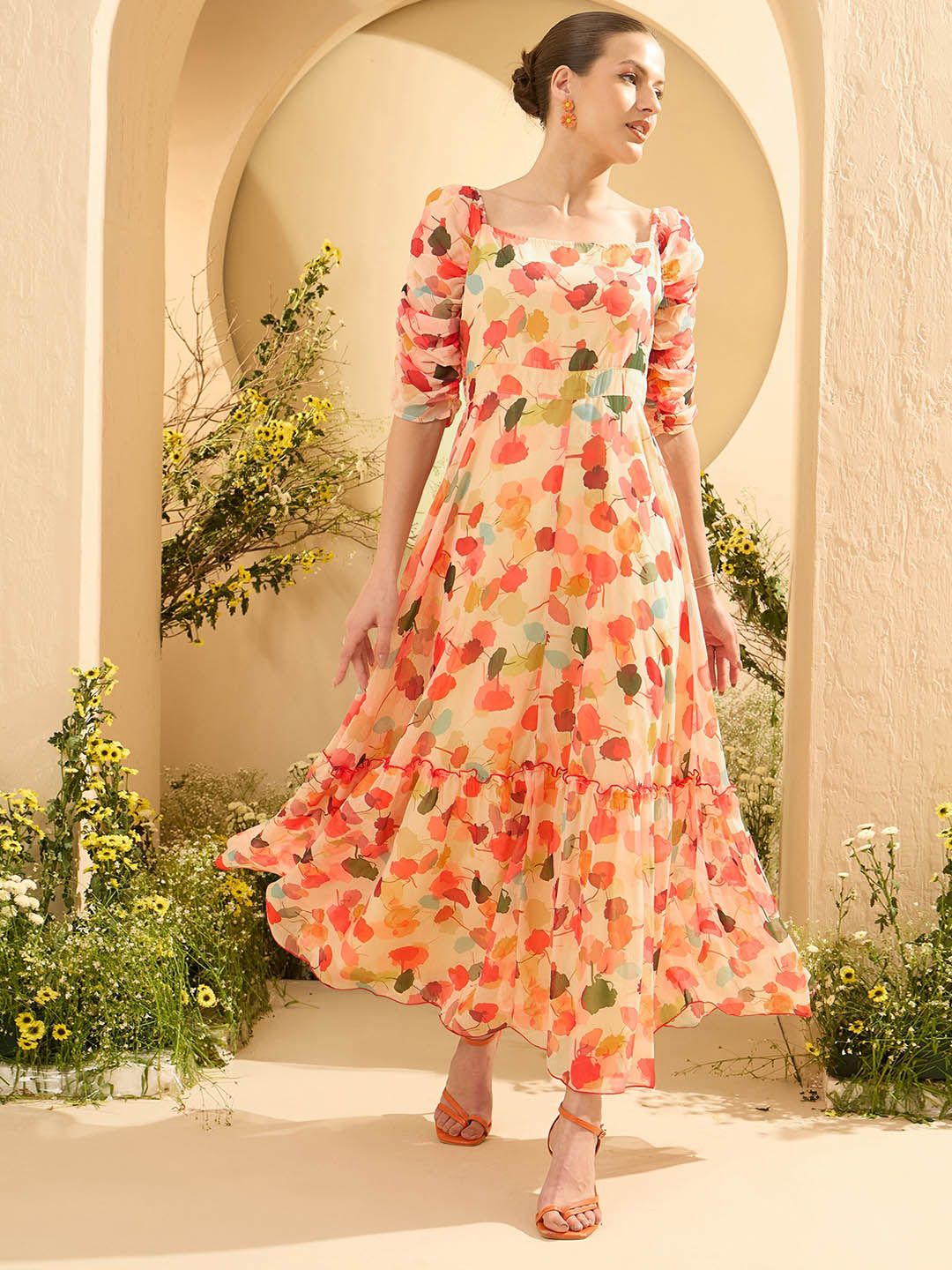 Antheaa Women Floral Printed Maxi Dress