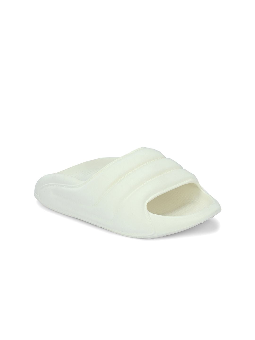 HRX by Hrithik Roshan Women White Textured Rubber Sliders