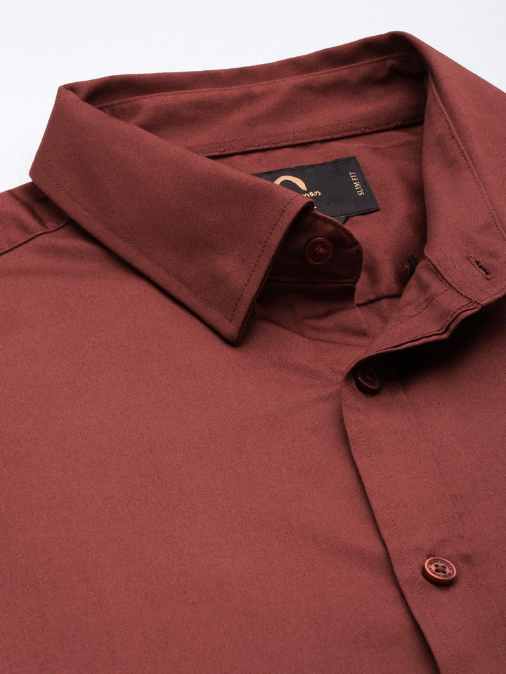 Being Human Slim Fit Button-Down Collar Casual Shirt