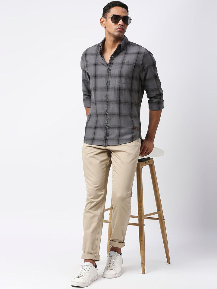 Thomas Scott Men Mid-Rise Classic Slim Fit Chinos Trousers