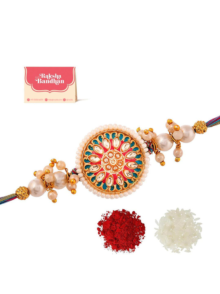 Voylla Pearls Dan Kundan Detail Benang Rakhi